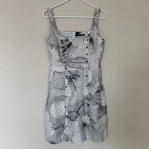 Christopher Kane geometric print dress US 8